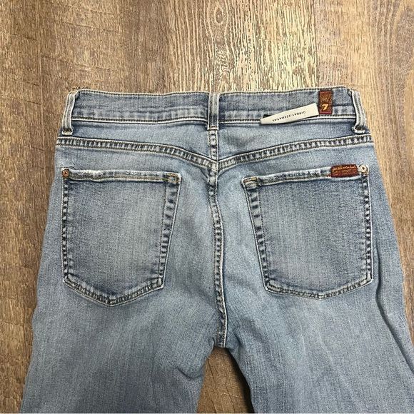 7 FOR ALL MANKIND Jeans Womens 31 Blue Slimmy Cashmere Blend Japanese Fabric - Picture 7 of 10
